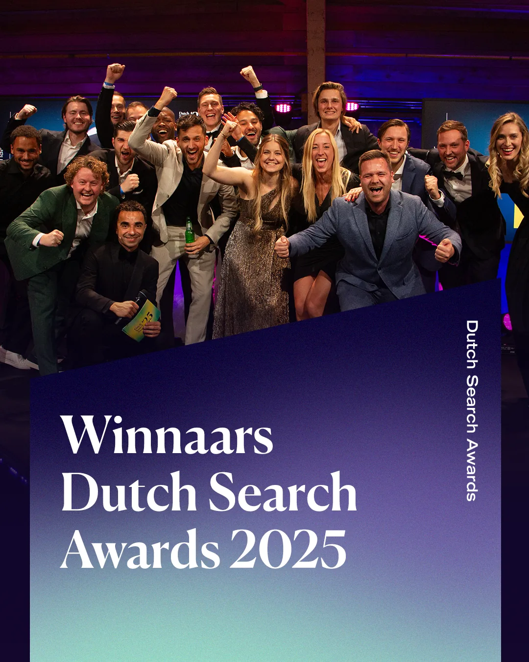 Team Taskforce viert de winst van de Dutch Search Awards 2025